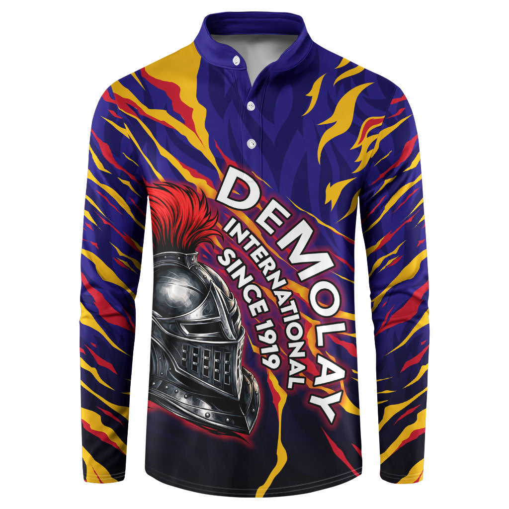 DeMolay 1919 Button Sweatshirt Knight Faith Unto Death Graphic Art
