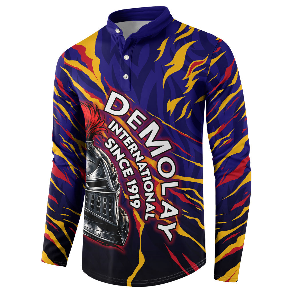 DeMolay 1919 Button Sweatshirt Knight Faith Unto Death Graphic Art
