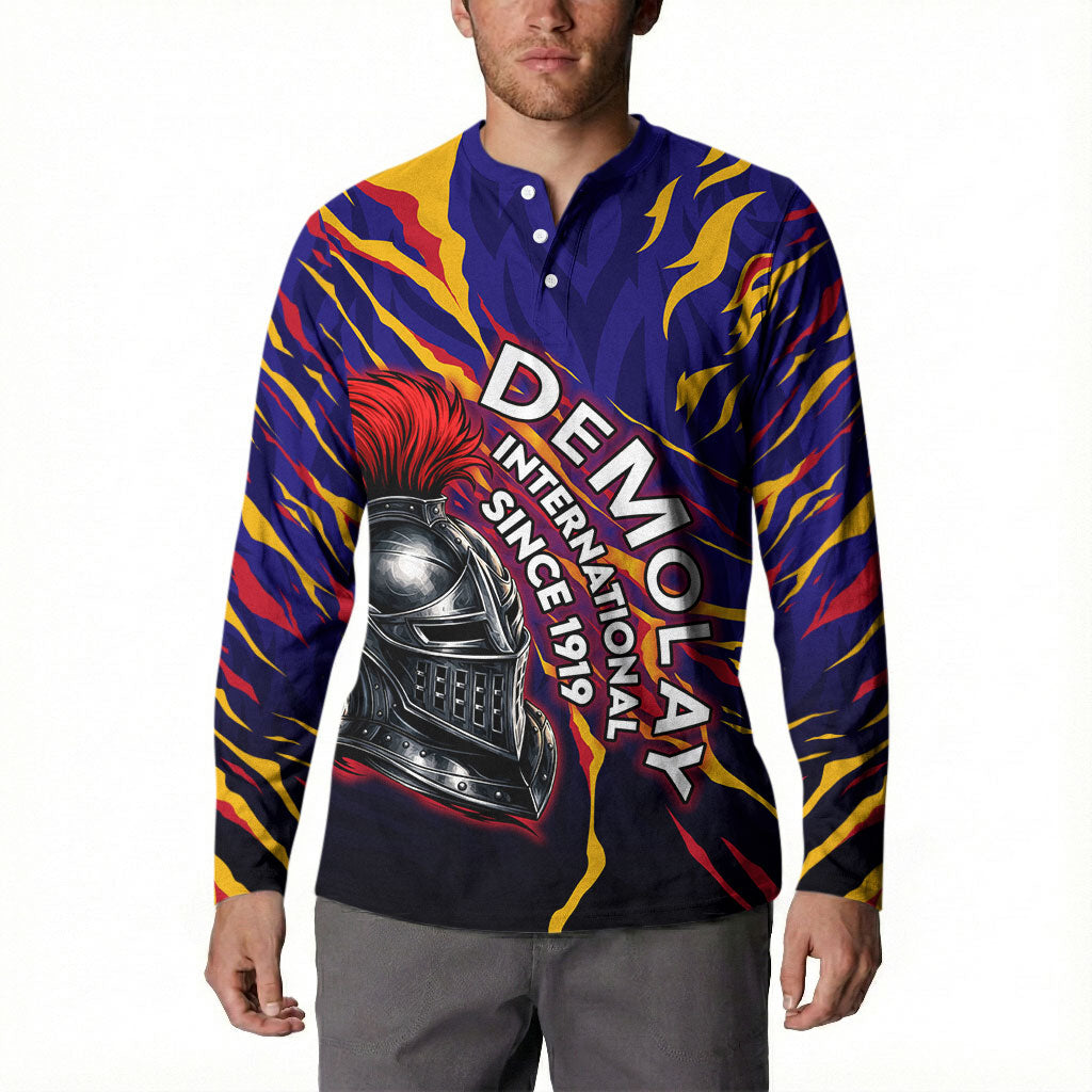 DeMolay 1919 Button Sweatshirt Knight Faith Unto Death Graphic Art