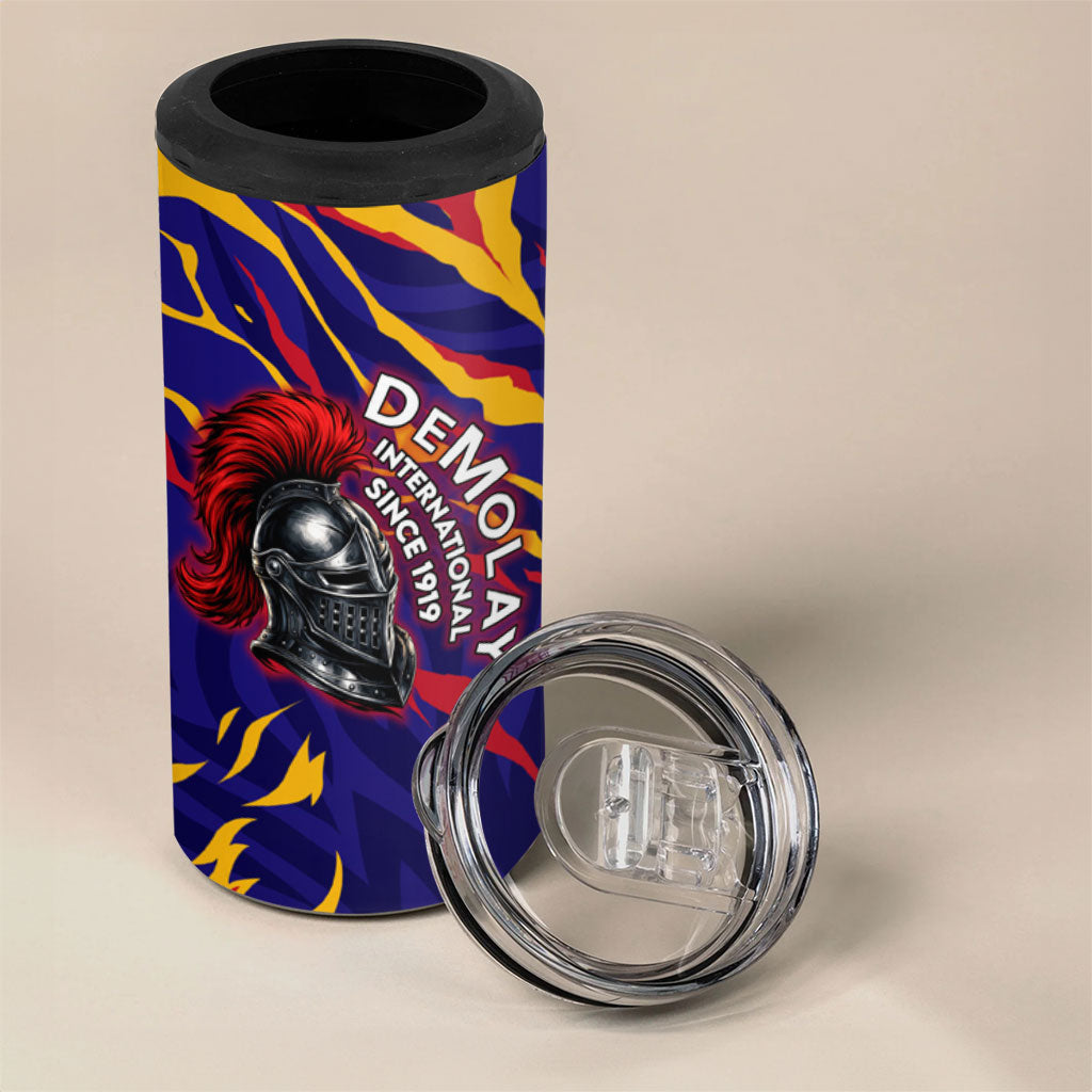 DeMolay 1919 4 in 1 Can Cooler Tumbler Knight Faith Unto Death Graphic Art