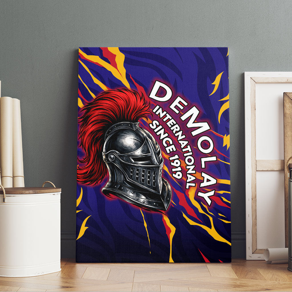 DeMolay 1919 Canvas Wall Art Knight Faith Unto Death Graphic Art