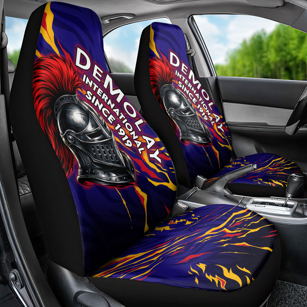 DeMolay 1919 Car Seat Cover Knight Faith Unto Death Graphic Art