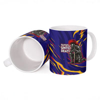 DeMolay 1919 Ceramic Mug Knight Faith Unto Death Graphic Art