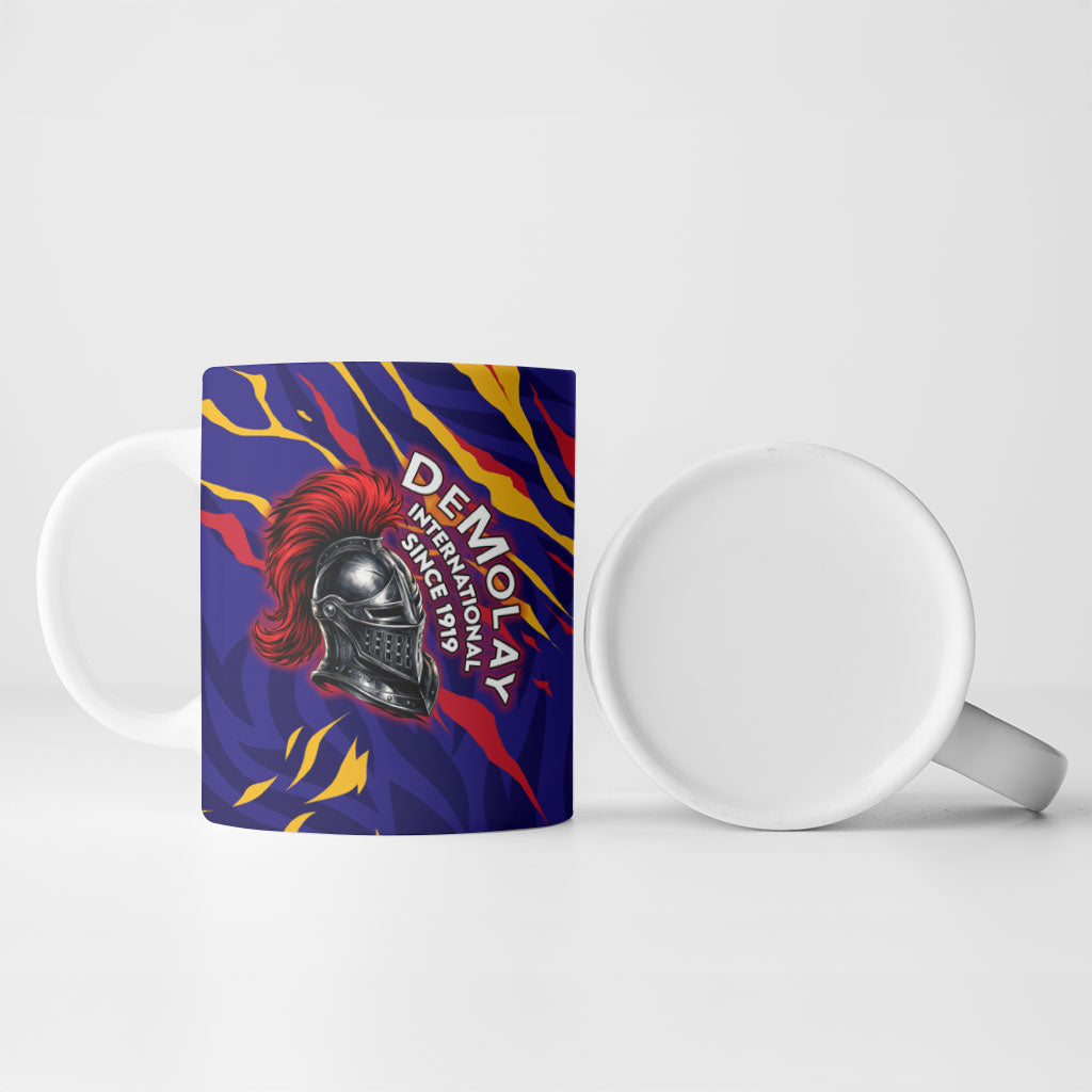 DeMolay 1919 Ceramic Mug Knight Faith Unto Death Graphic Art