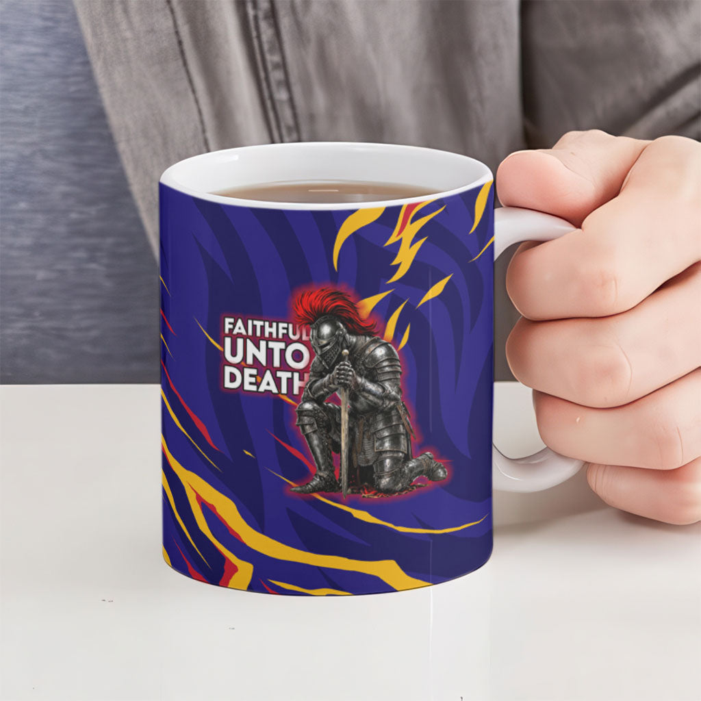 DeMolay 1919 Ceramic Mug Knight Faith Unto Death Graphic Art