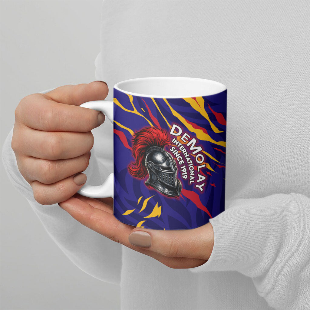 DeMolay 1919 Ceramic Mug Knight Faith Unto Death Graphic Art