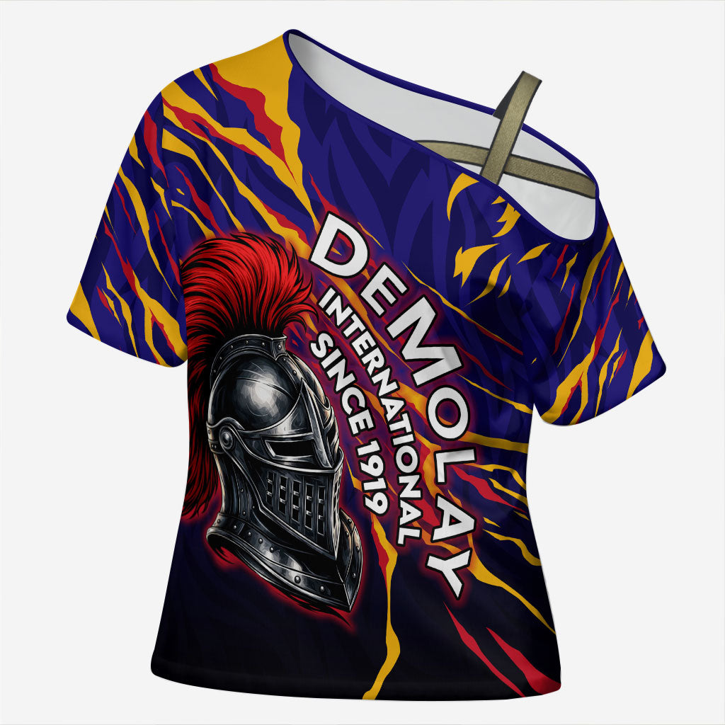 DeMolay 1919 Cross Shoulder Shirt Knight Faith Unto Death Graphic Art