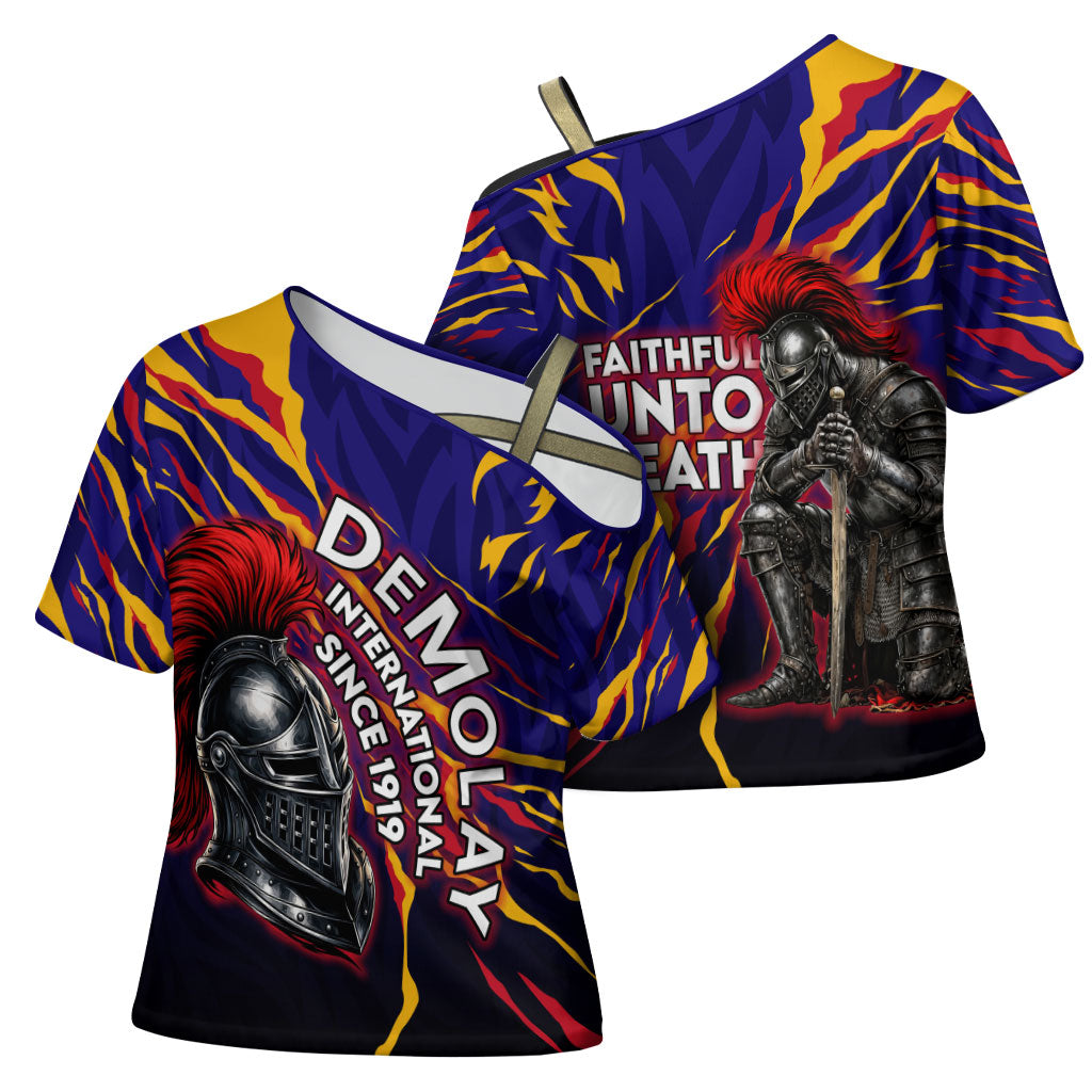 DeMolay 1919 Cross Shoulder Shirt Knight Faith Unto Death Graphic Art