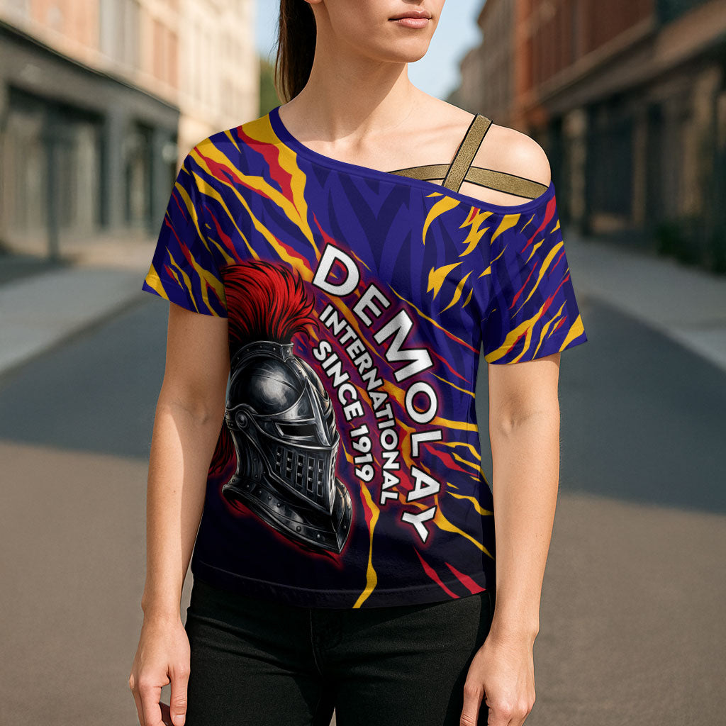 DeMolay 1919 Cross Shoulder Shirt Knight Faith Unto Death Graphic Art