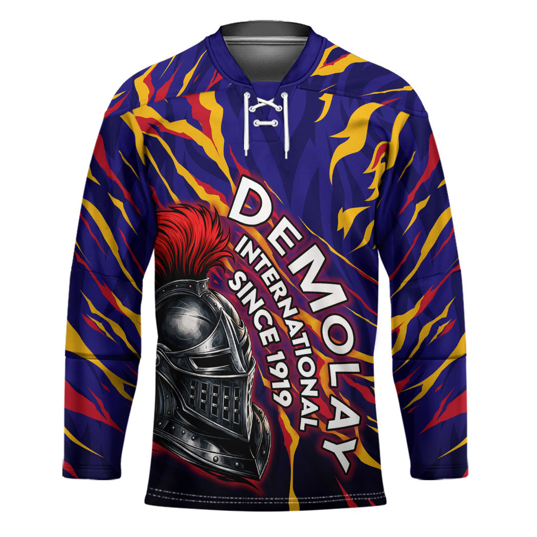 DeMolay 1919 Hockey Jersey Knight Faith Unto Death Graphic Art