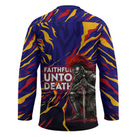 DeMolay 1919 Hockey Jersey Knight Faith Unto Death Graphic Art