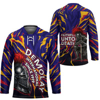 DeMolay 1919 Hockey Jersey Knight Faith Unto Death Graphic Art