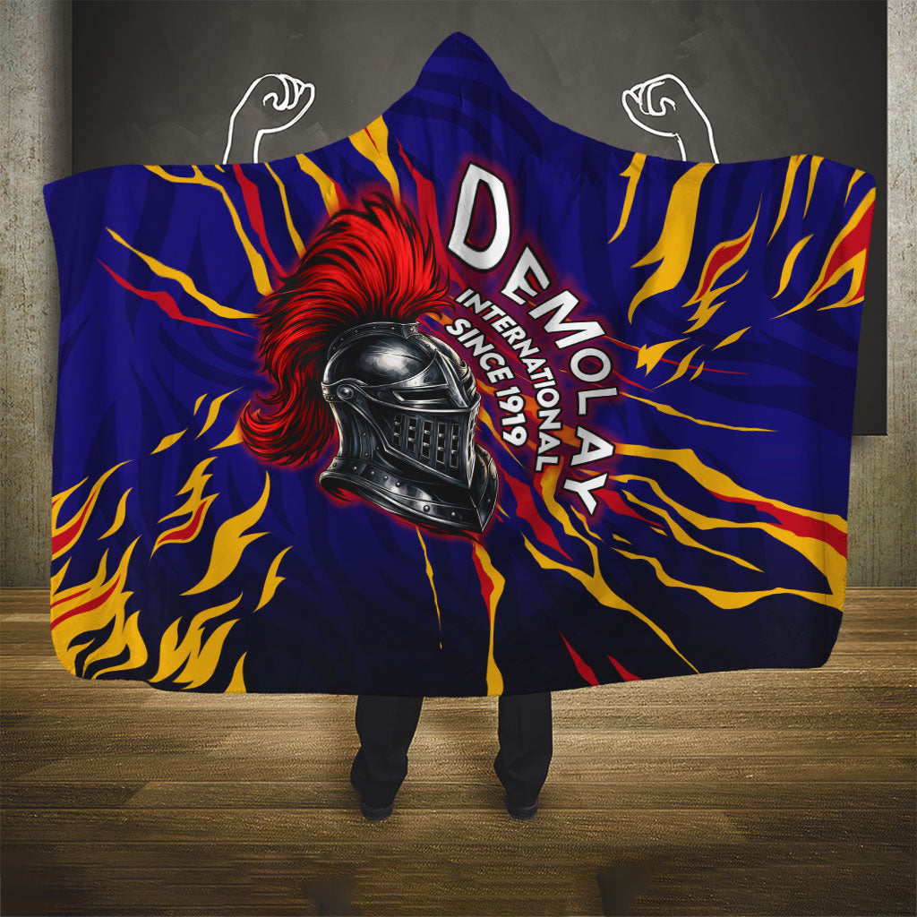 DeMolay 1919 Hooded Blanket Knight Faith Unto Death Graphic Art