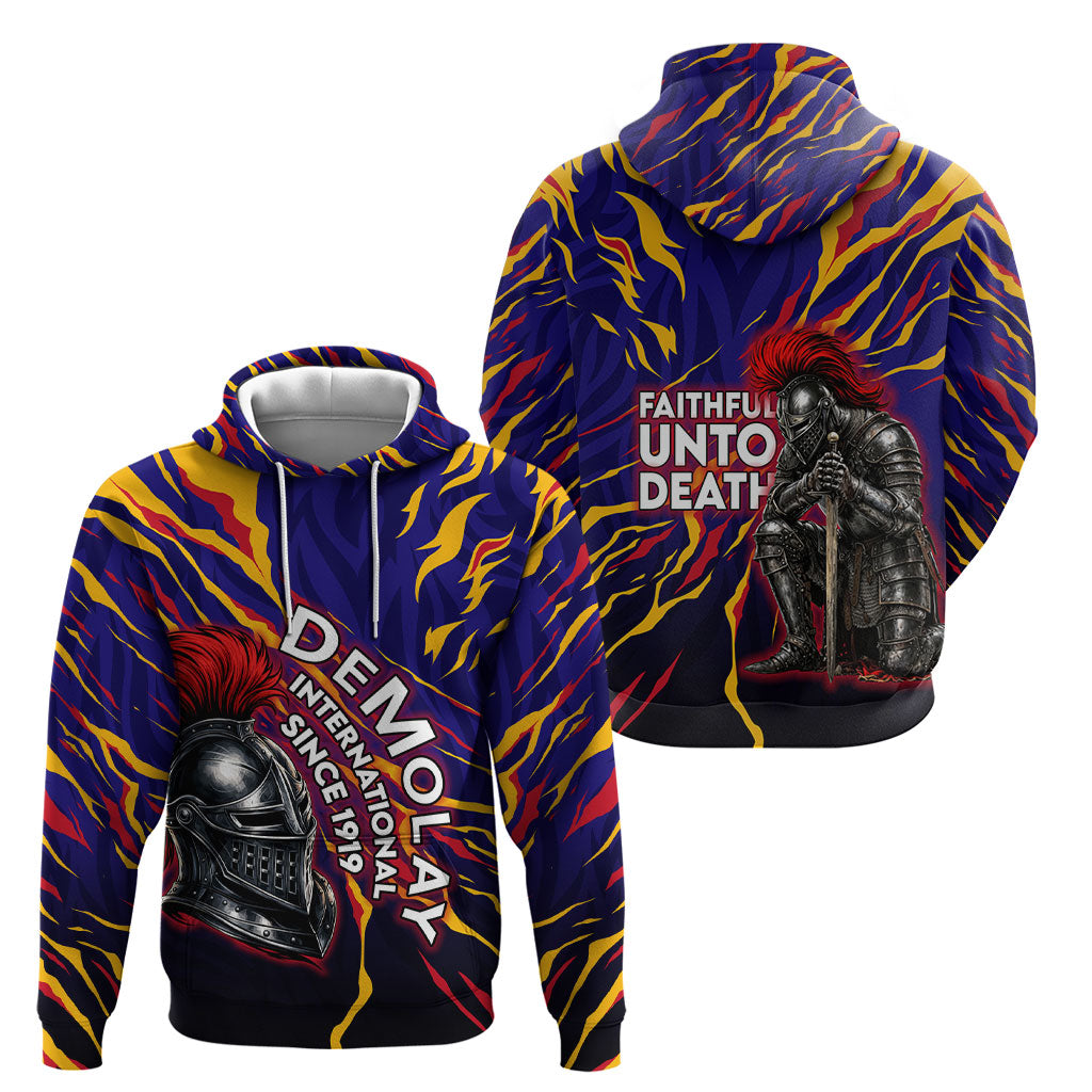DeMolay 1919 Hoodie Knight Faith Unto Death Graphic Art