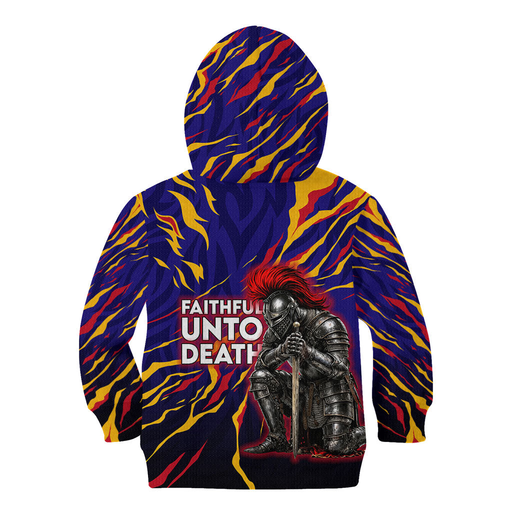 DeMolay 1919 Kid Hoodie Knight Faith Unto Death Graphic Art