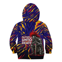 DeMolay 1919 Kid Hoodie Knight Faith Unto Death Graphic Art