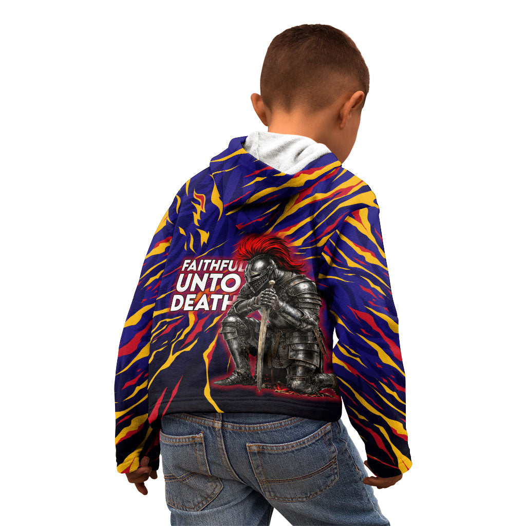 DeMolay 1919 Kid Hoodie Knight Faith Unto Death Graphic Art