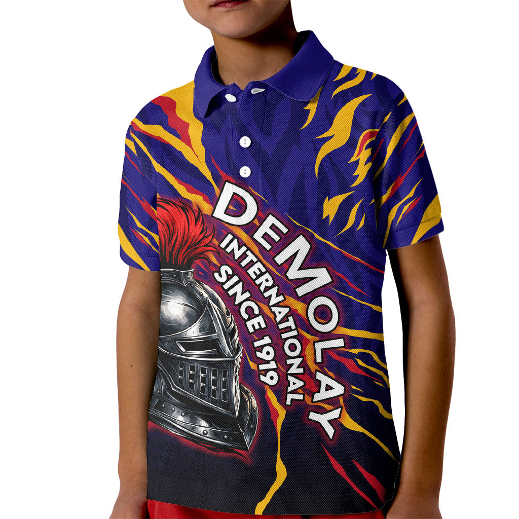 DeMolay 1919 Kid Polo Shirt Knight Faith Unto Death Graphic Art