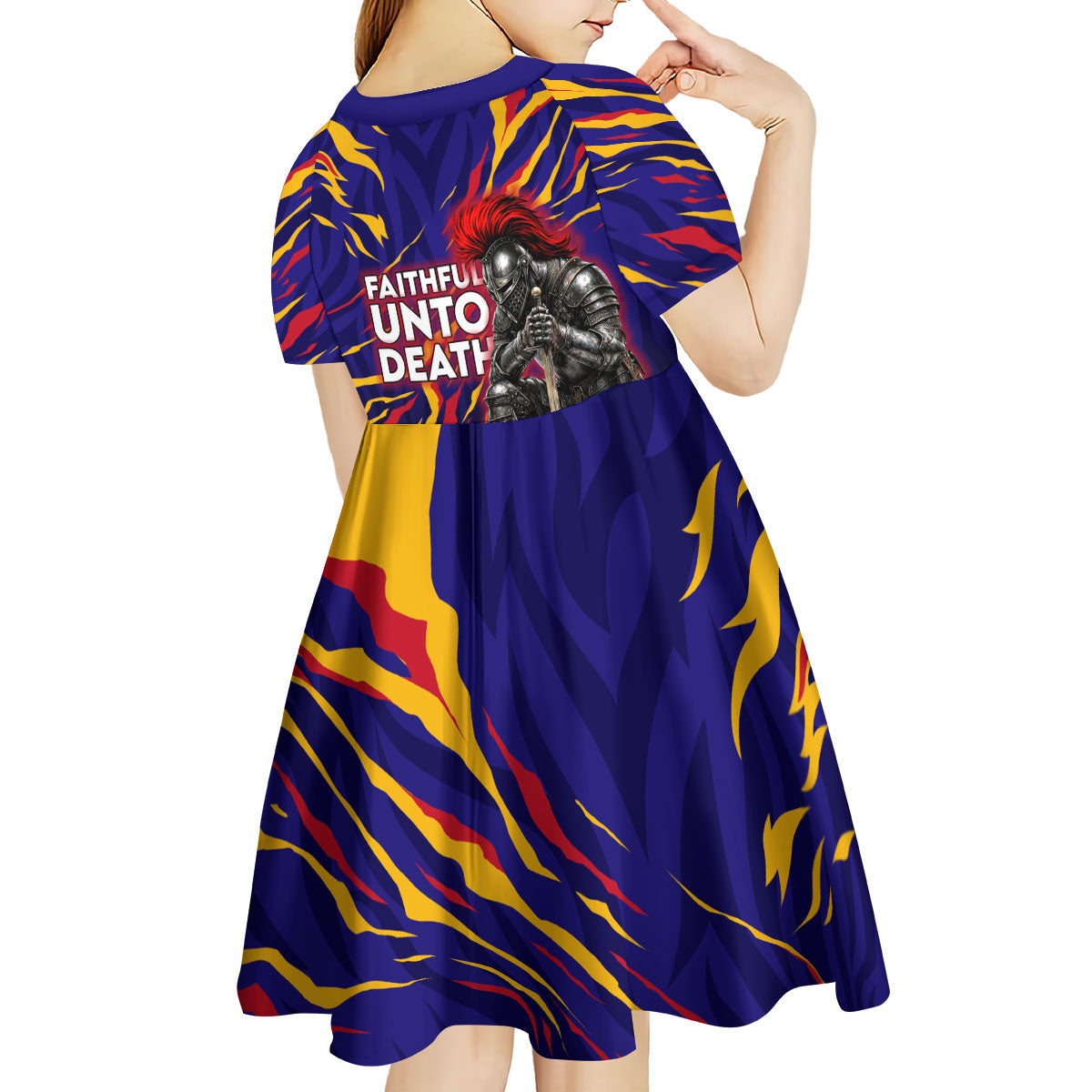 DeMolay 1919 Kid Short Sleeve Dress Knight Faith Unto Death Graphic Art