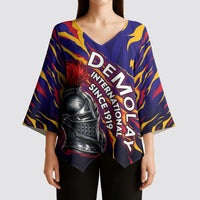 DeMolay 1919 Kimono Sleeve Blouse Knight Faith Unto Death Graphic Art