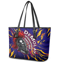 DeMolay 1919 Leather Tote Bag Knight Faith Unto Death Graphic Art