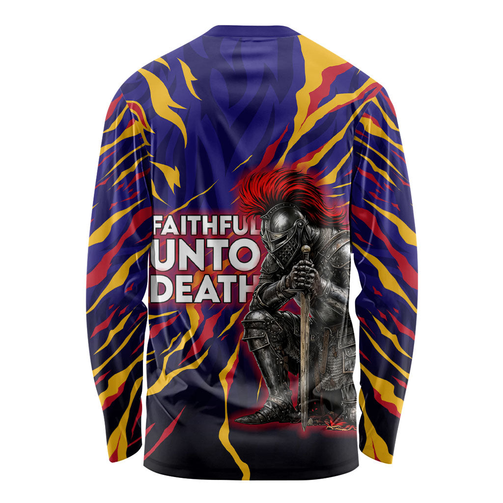 DeMolay 1919 Long Sleeve Shirt Knight Faith Unto Death Graphic Art