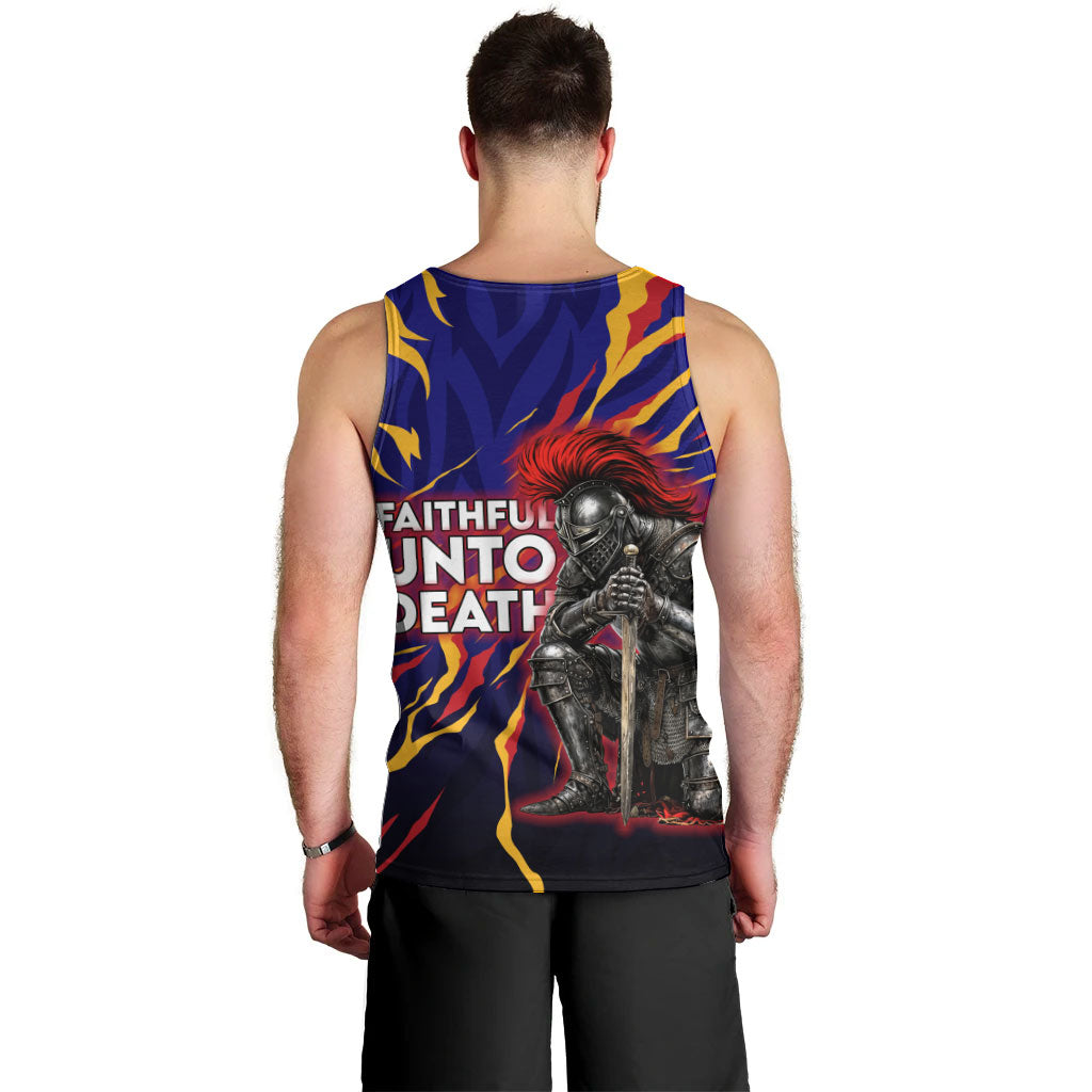 DeMolay 1919 Men Tank Top Knight Faith Unto Death Graphic Art