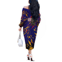 DeMolay 1919 Off The Shoulder Long Sleeve Dress Knight Faith Unto Death Graphic Art