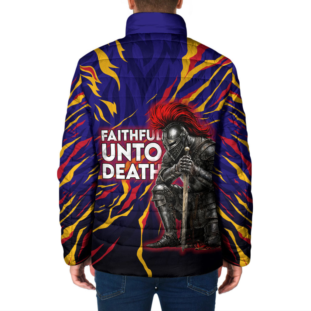 DeMolay 1919 Padded Jacket Knight Faith Unto Death Graphic Art