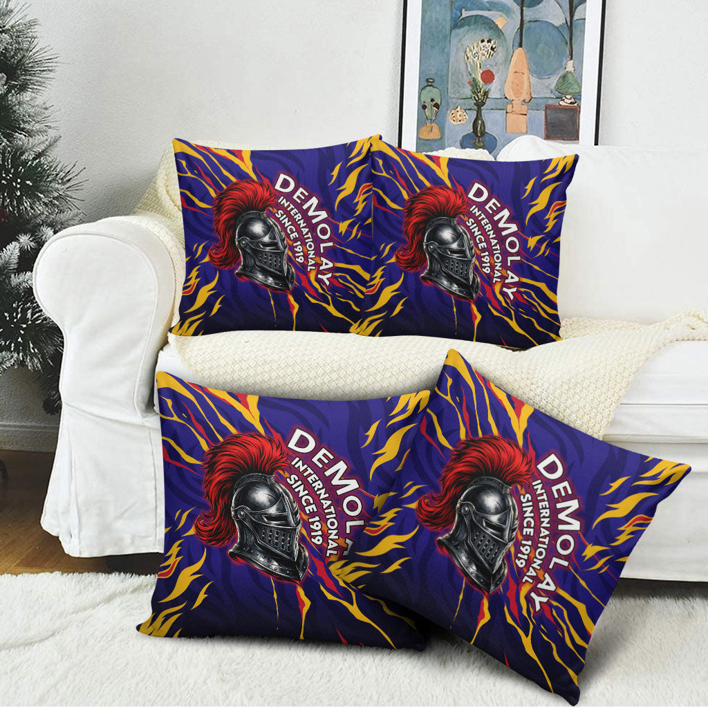 DeMolay 1919 Pillow Cover Knight Faith Unto Death Graphic Art