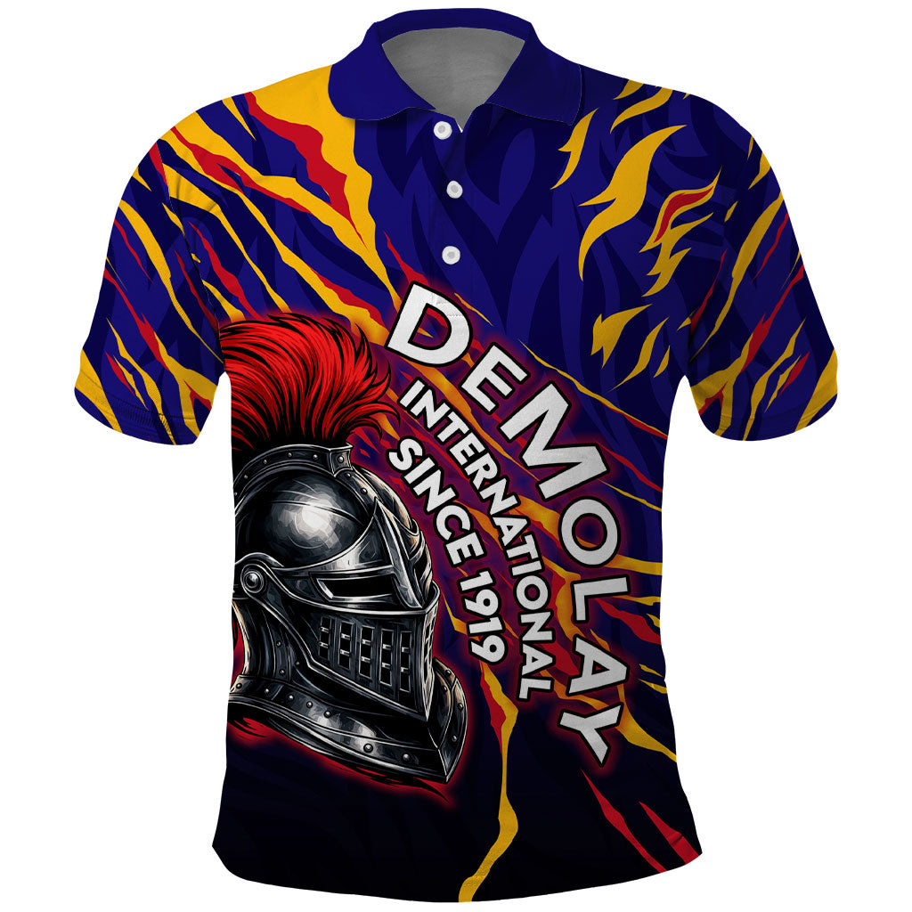DeMolay 1919 Polo Shirt Knight Faith Unto Death Graphic Art
