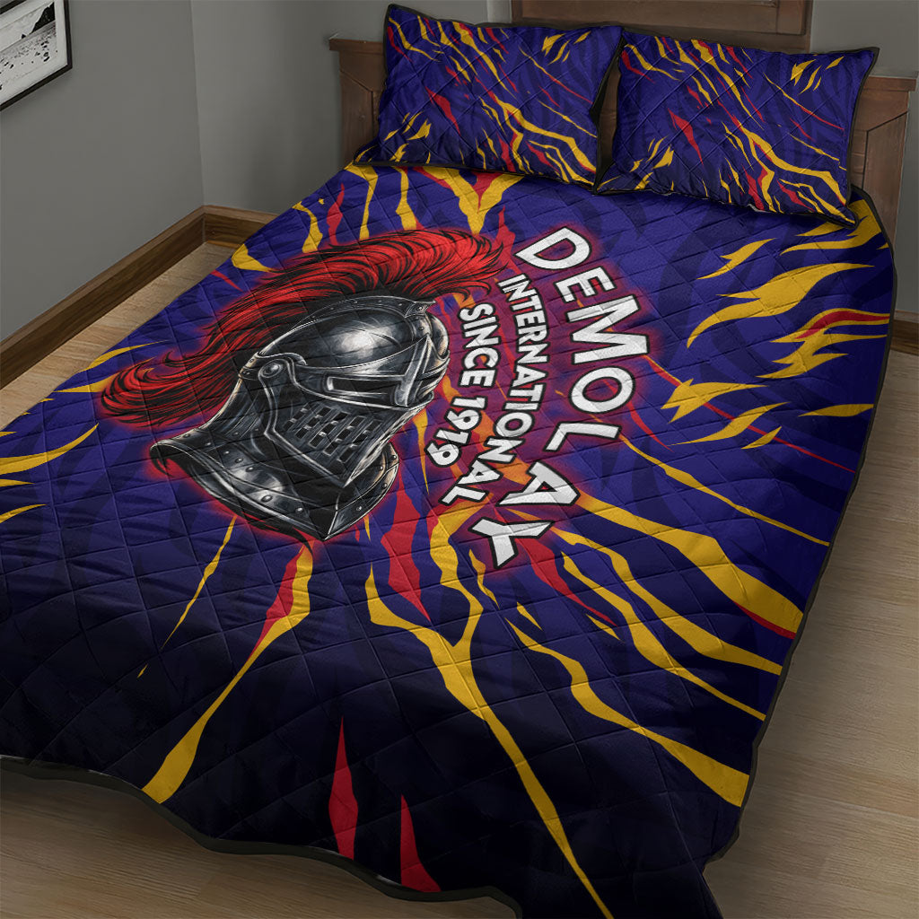 DeMolay 1919 Quilt Bed Set Knight Faith Unto Death Graphic Art