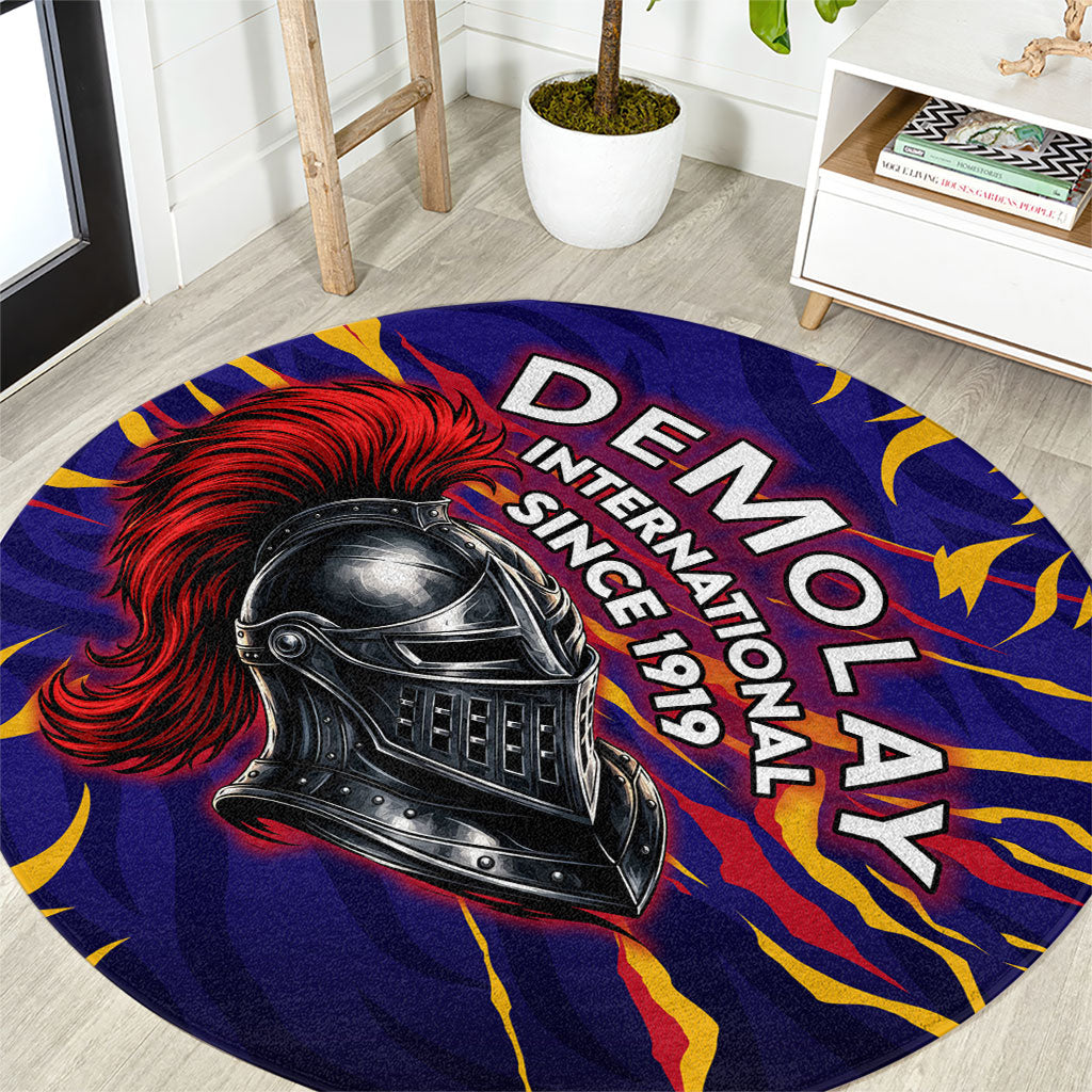 DeMolay 1919 Round Carpet Knight Faith Unto Death Graphic Art