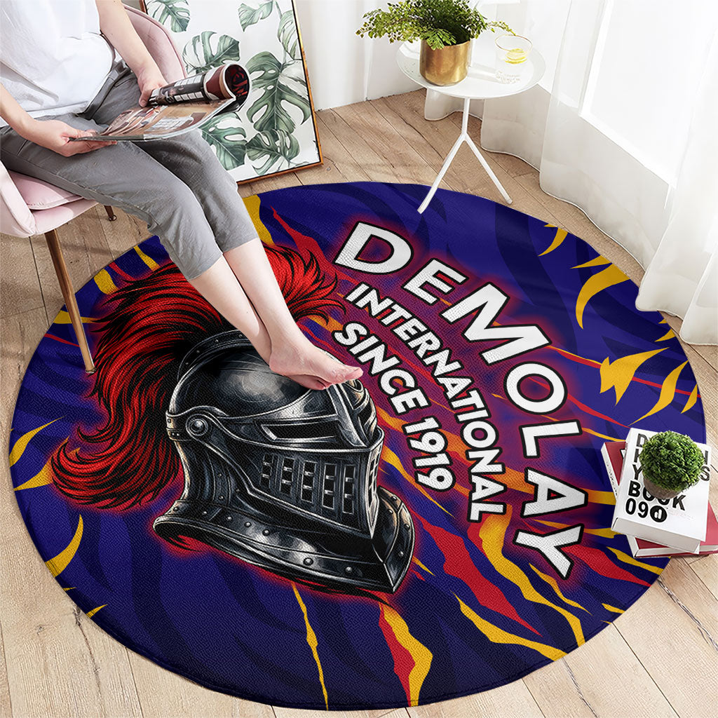 DeMolay 1919 Round Carpet Knight Faith Unto Death Graphic Art