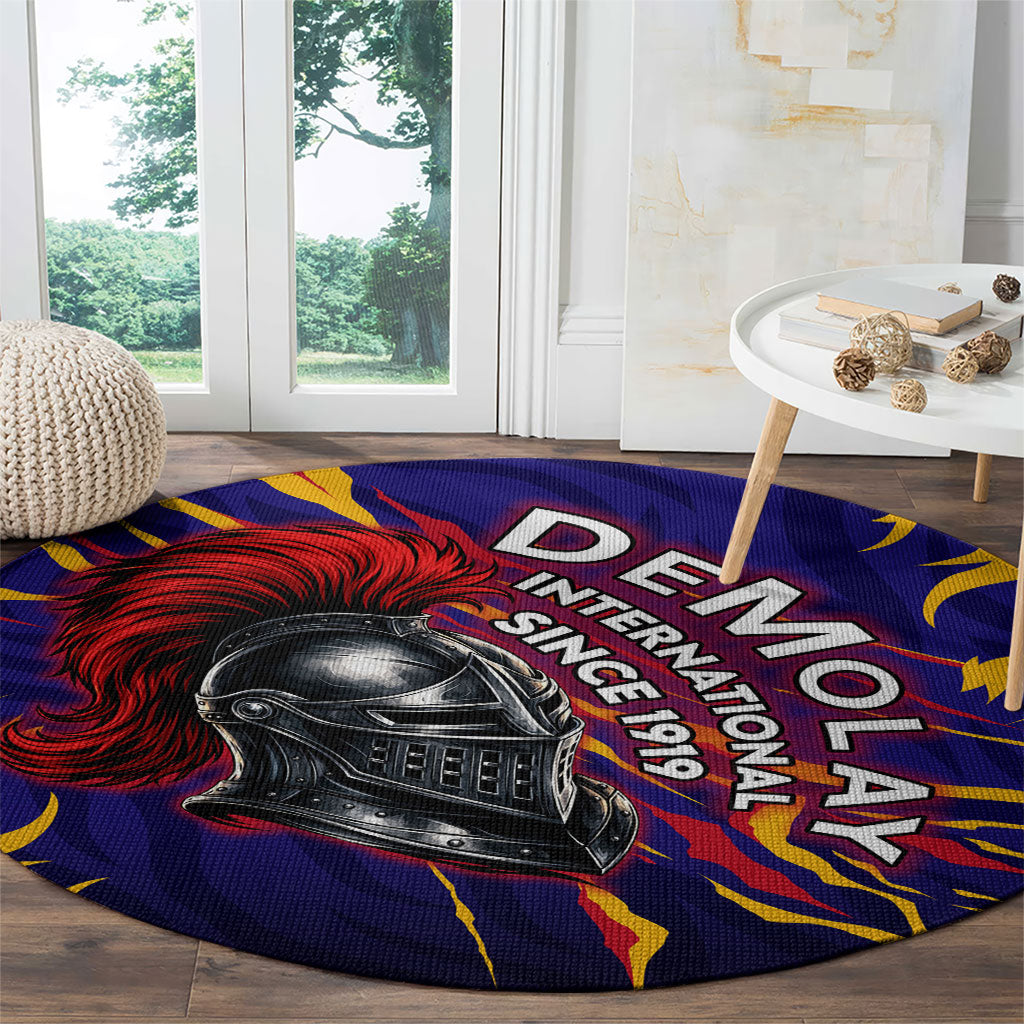 DeMolay 1919 Round Carpet Knight Faith Unto Death Graphic Art