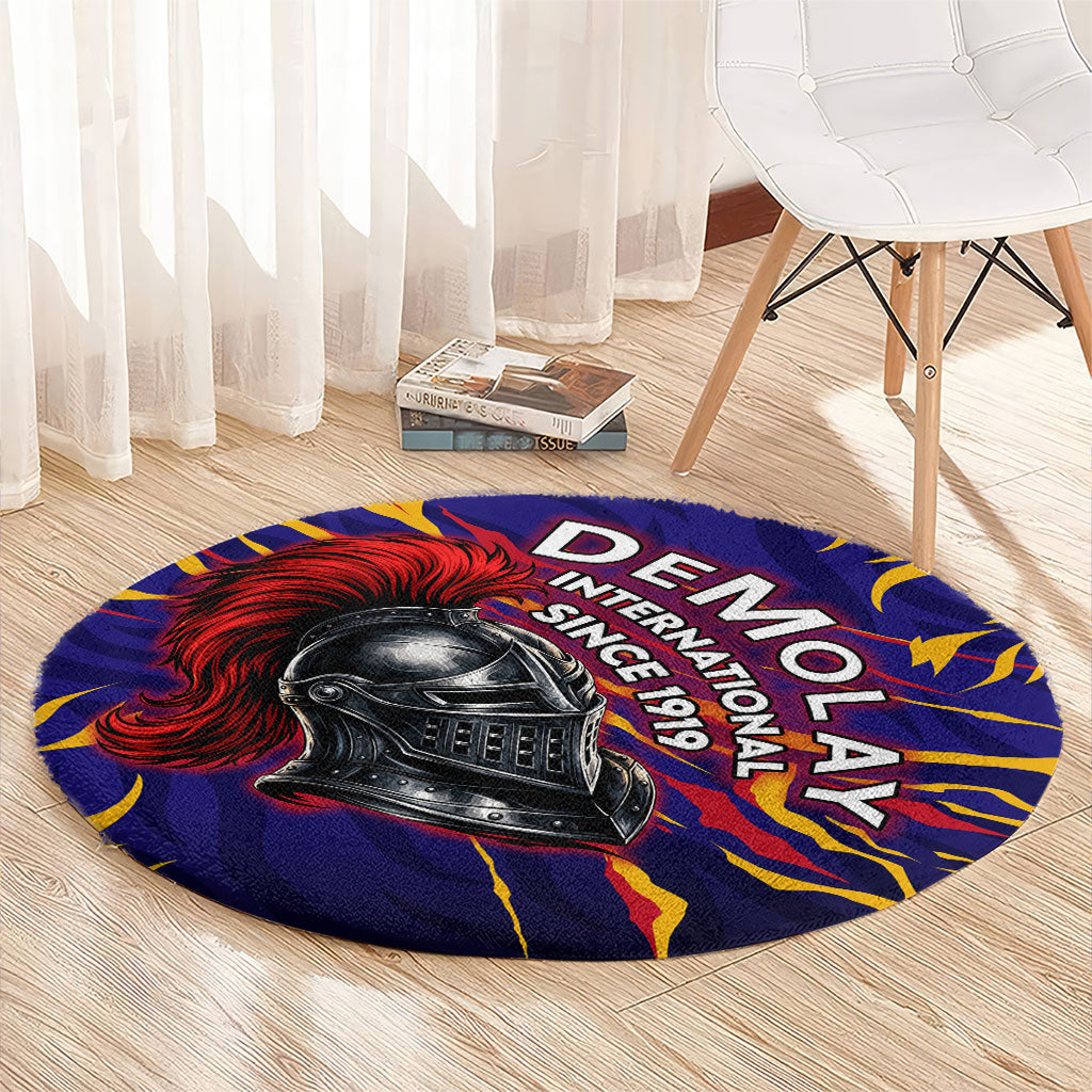 DeMolay 1919 Round Carpet Knight Faith Unto Death Graphic Art