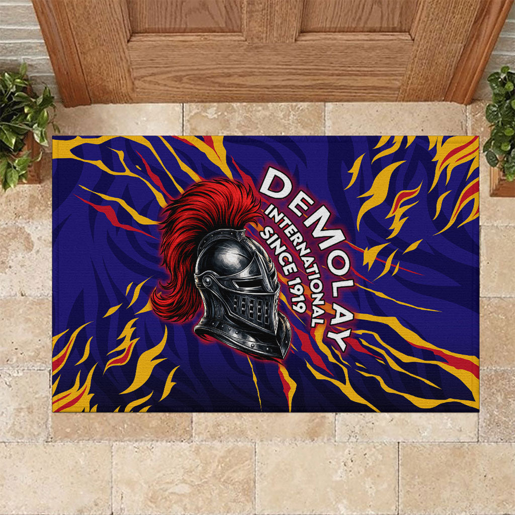 DeMolay 1919 Rubber Doormat Knight Faith Unto Death Graphic Art