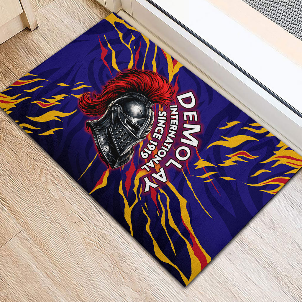 DeMolay 1919 Rubber Doormat Knight Faith Unto Death Graphic Art