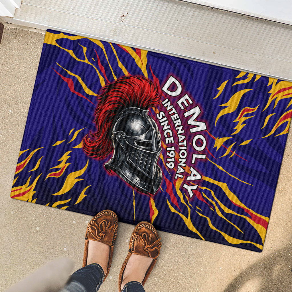 DeMolay 1919 Rubber Doormat Knight Faith Unto Death Graphic Art
