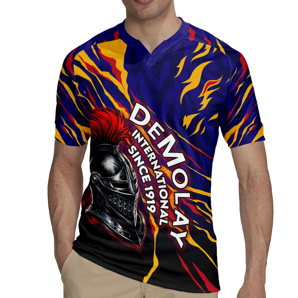 DeMolay 1919 Rugby Jersey Knight Faith Unto Death Graphic Art