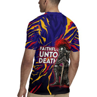DeMolay 1919 Rugby Jersey Knight Faith Unto Death Graphic Art