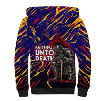 DeMolay 1919 Sherpa Hoodie Knight Faith Unto Death Graphic Art