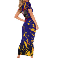 DeMolay 1919 Short Sleeve Bodycon Dress Knight Faith Unto Death Graphic Art