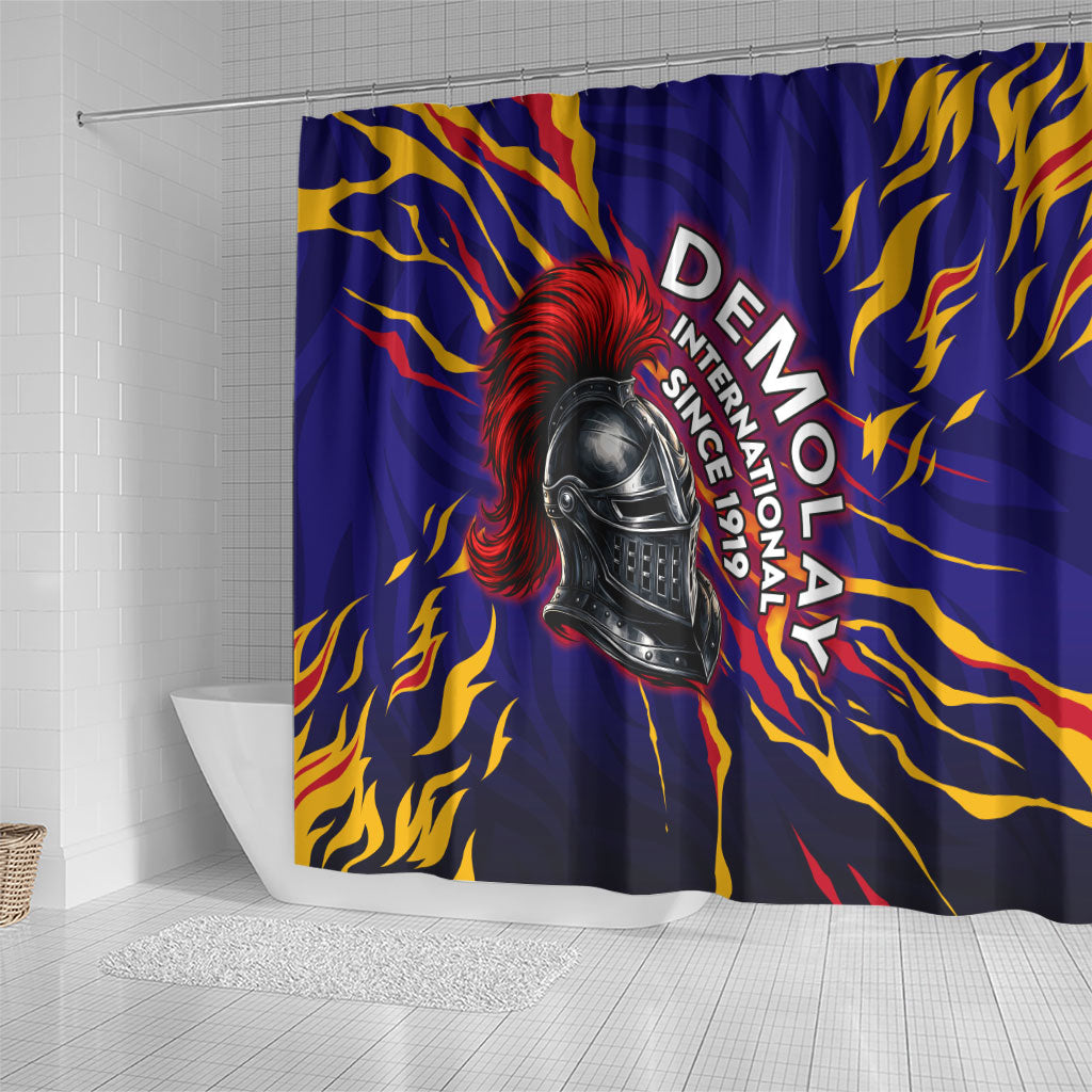 DeMolay 1919 Shower Curtain Knight Faith Unto Death Graphic Art