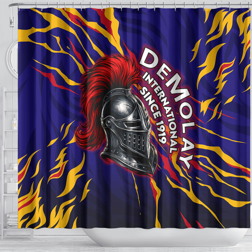 DeMolay 1919 Shower Curtain Knight Faith Unto Death Graphic Art