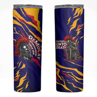 DeMolay 1919 Skinny Tumbler Knight Faith Unto Death Graphic Art