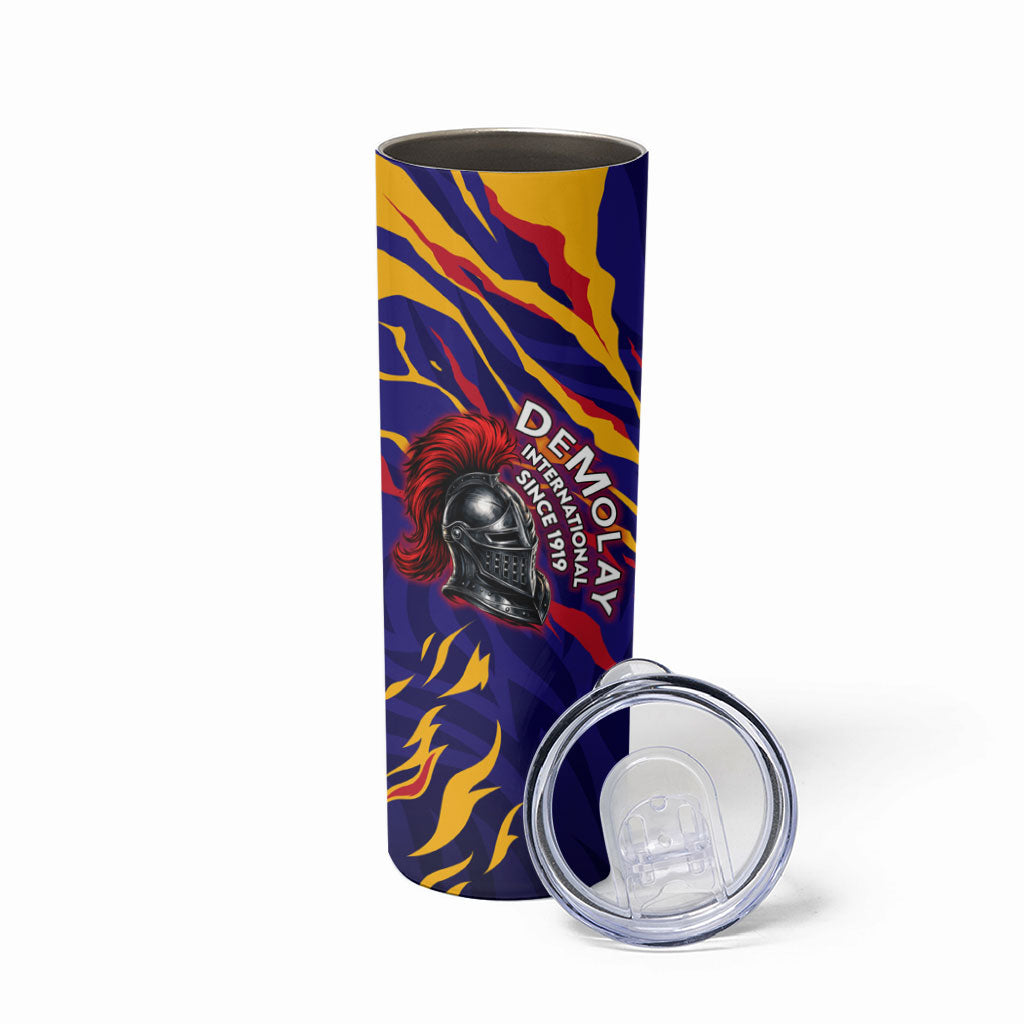 DeMolay 1919 Skinny Tumbler Knight Faith Unto Death Graphic Art