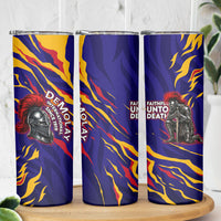 DeMolay 1919 Skinny Tumbler Knight Faith Unto Death Graphic Art