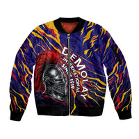 DeMolay 1919 Sleeve Zip Bomber Jacket Knight Faith Unto Death Graphic Art