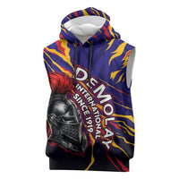DeMolay 1919 Sleeveless Hoodie Knight Faith Unto Death Graphic Art